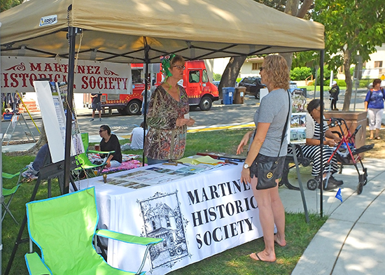 The Martinez Historical Society booth at Art in the Park in Martinez, CA.